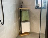 Free Standing Towel Holder with Shelf