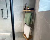 Free Standing Towel Holder with Shelf