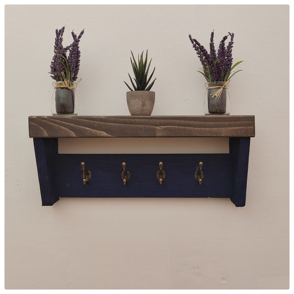 Rustic Coat Hook with shelf - knightsmaide