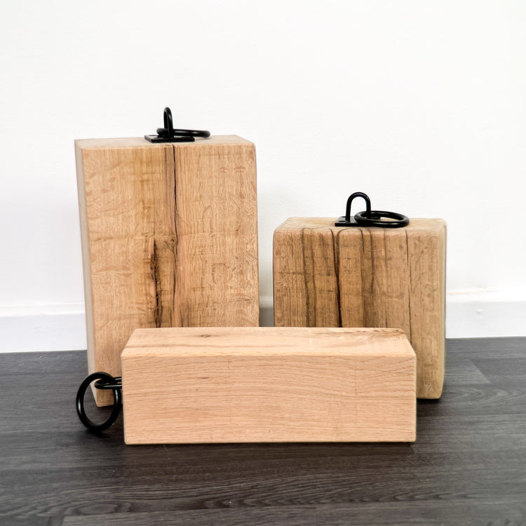 Handmade Solid Oak Door Stop