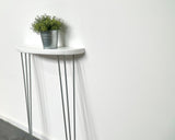 White & Gold Semi Circle hairpin console