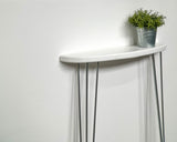 White & Gold Semi Circle hairpin console