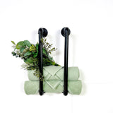 wall mounted pipe towel holder