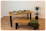 handmade industrial dining table