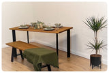 handmade industrial dining table