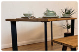handmade industrial dining table