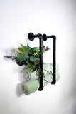 Industrial Wall Mounted Towel Holder - Handmade Iron Pipe Towel Rack