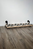 4 bowl wall mounted pet feeder