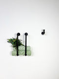Industrial Wall Mounted Towel Holder - Handmade Iron Pipe Towel Rack