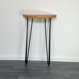 Demi Lune - Solid oak & Hairpin legs / Half Moon Narrow table