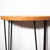 Demi Lune - Solid oak & Hairpin legs / Half Moon Narrow table