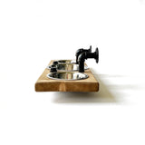 Wall Mounted Dog Feeder | Triple Elevated Dog Bowl Stand | Floating Pet Feeding Station | Raised Dog Bowls | Industrial Wood Pet Feeder