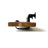 Wall Mounted Dog Feeder | Triple Elevated Dog Bowl Stand | Floating Pet Feeding Station | Raised Dog Bowls | Industrial Wood Pet Feeder