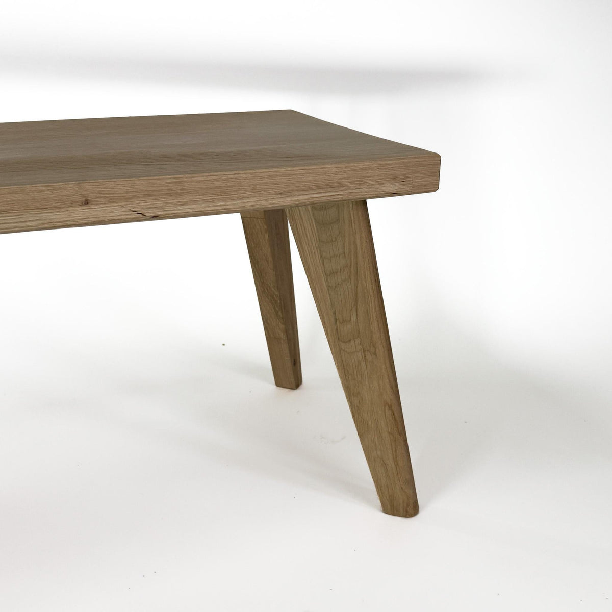 Solid Oak Scandinavian Bench | Handmade Minimalist Dining Bench