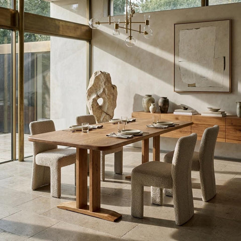 Dining Table - Solid Oak - T Frame Legs