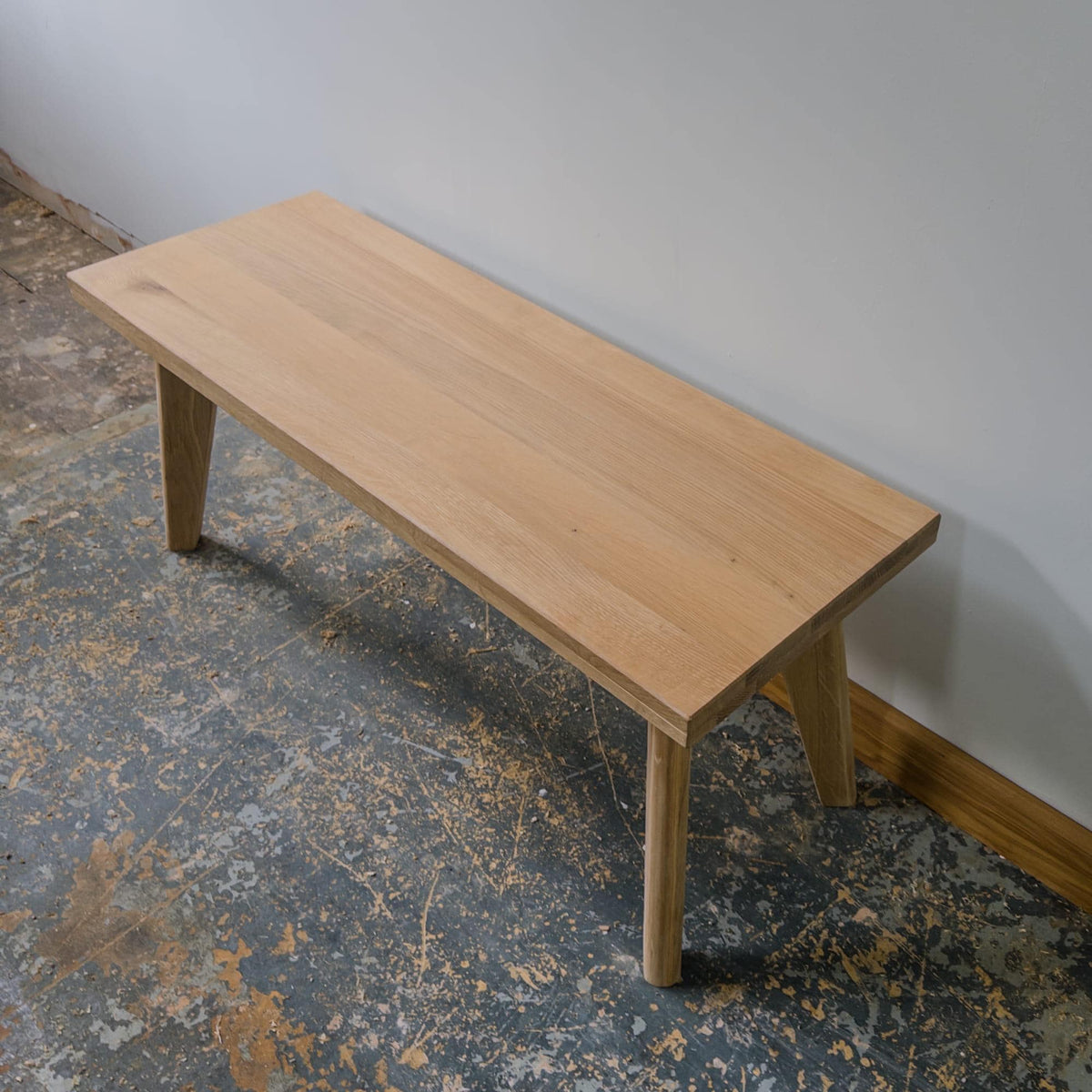 Solid Oak Scandinavian Bench | Handmade Minimalist Dining Bench