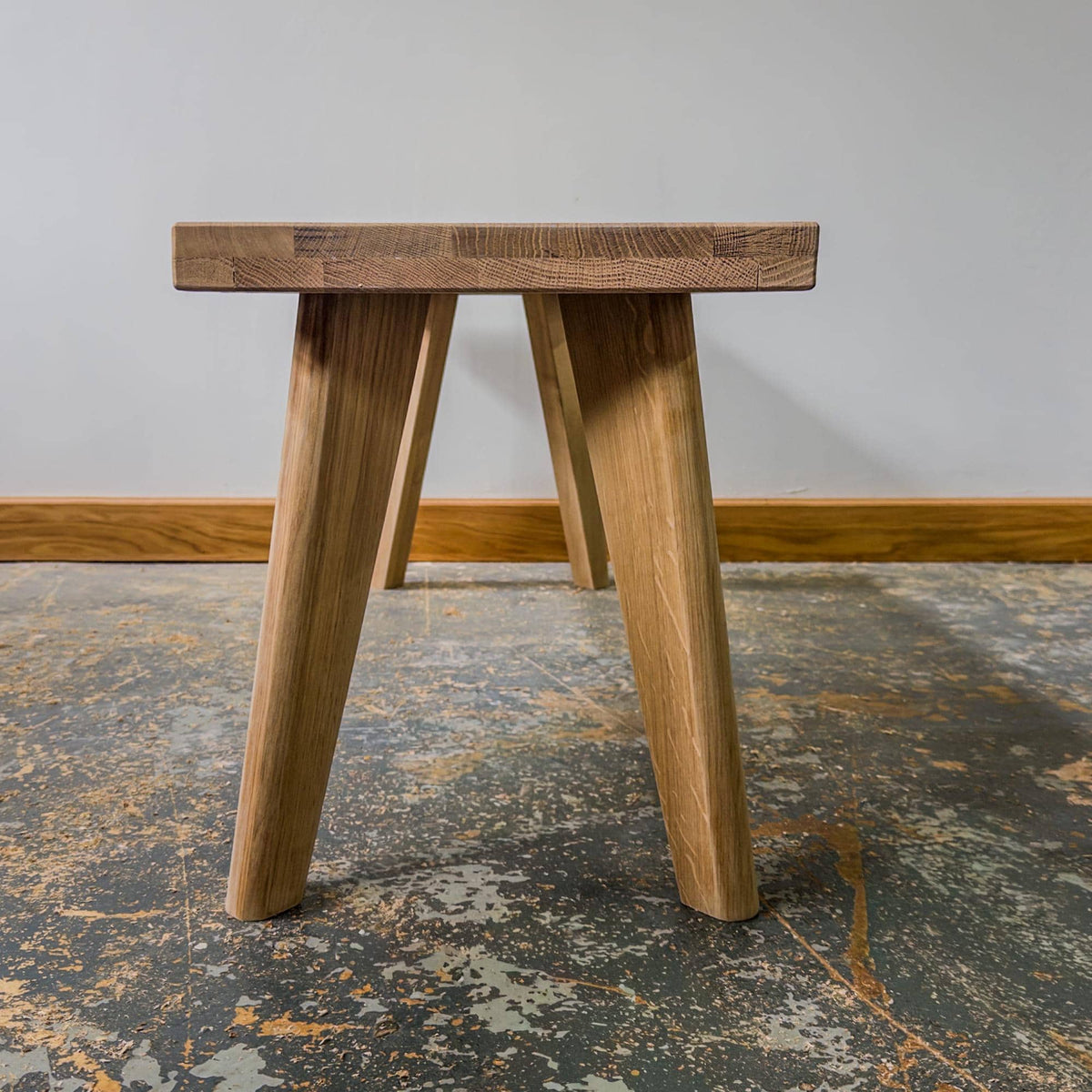 Solid Oak Scandinavian Bench | Handmade Minimalist Dining Bench