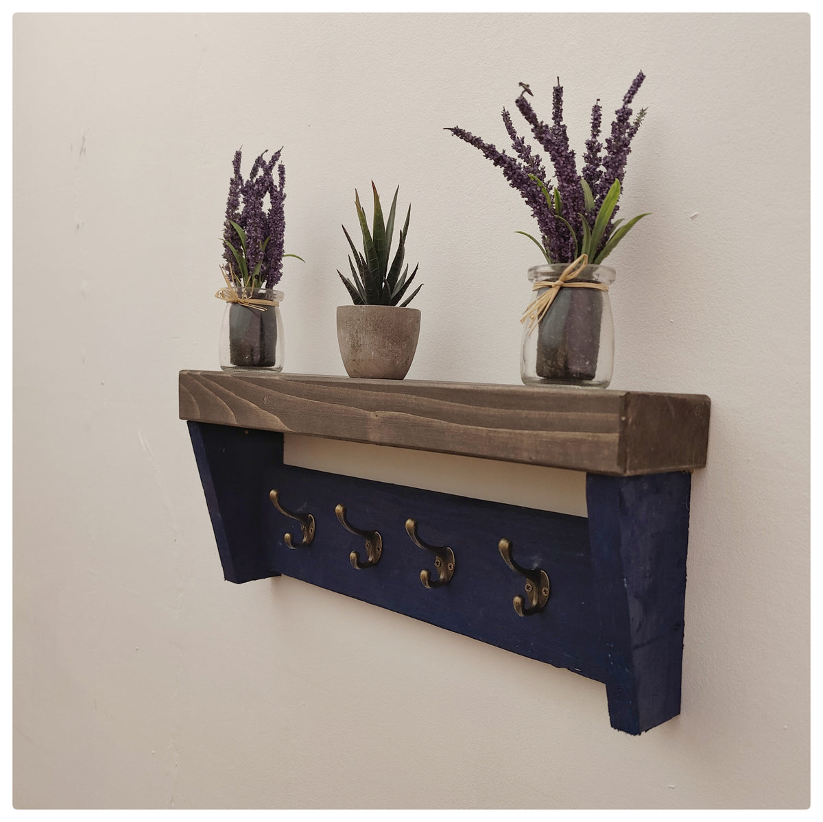 Rustic Coat Hook with shelf - knightsmaide