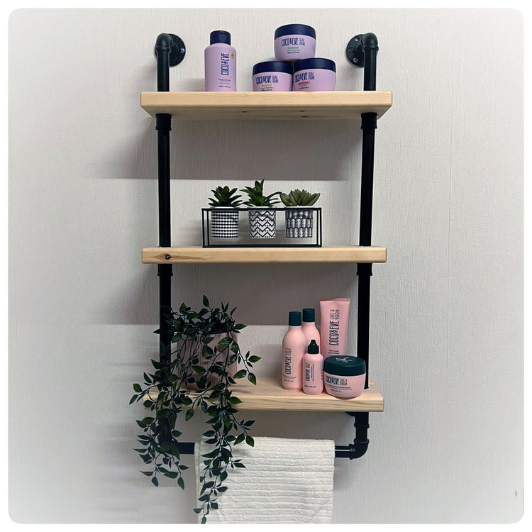 3 Shelf Industrial Pipe Shelf