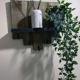 floating shelf with hooks, key holder, coat rack