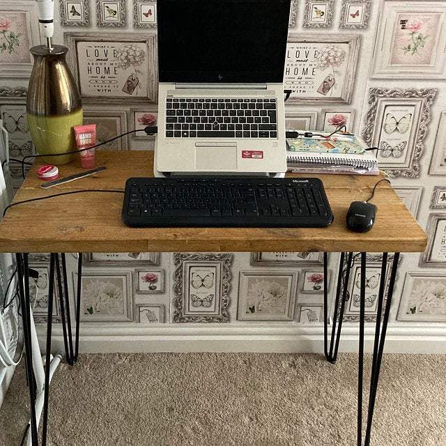 Desk With Hairpin Legs - knightsmaide